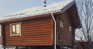 Баня из оцилиндрованного бревна под ключ в Нурлате - от 136305 рублей